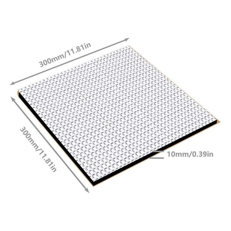 2 Pack Heated Bed Insulation Self Adhesive 300x300mm