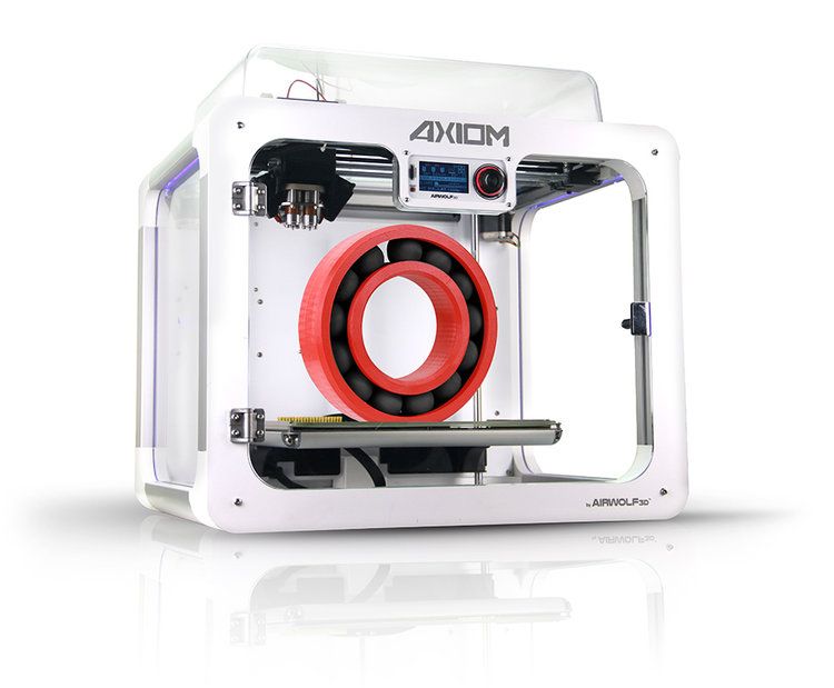 Airwolf3D Axiom Dual Direct Drive 3D Printer + 4 Spools of 3D Printlife Filament