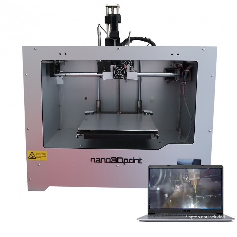 nano3dprint A2200 High-Temp Configuration PEEK Capable, Multi Material & 3D Printed Electronics Desktop 3D Printer+ 4 Spools of 3D Printlife Filament
