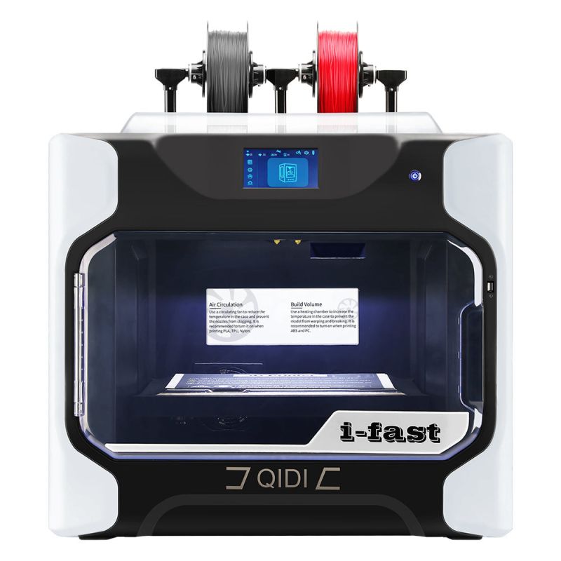 QIDI Tech i-Fast Dual Extruder 3D Printer + 4 Spools of 3D Printlife Filament