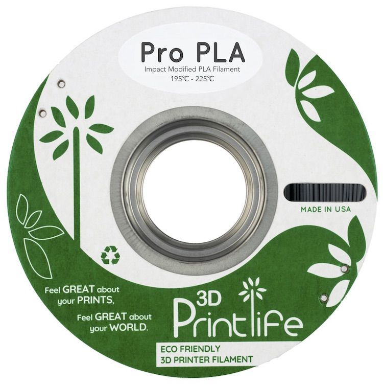 3D Printlife Pro PLA, 1KG of Premium Impact Modified PLA 3D Printer Filament.